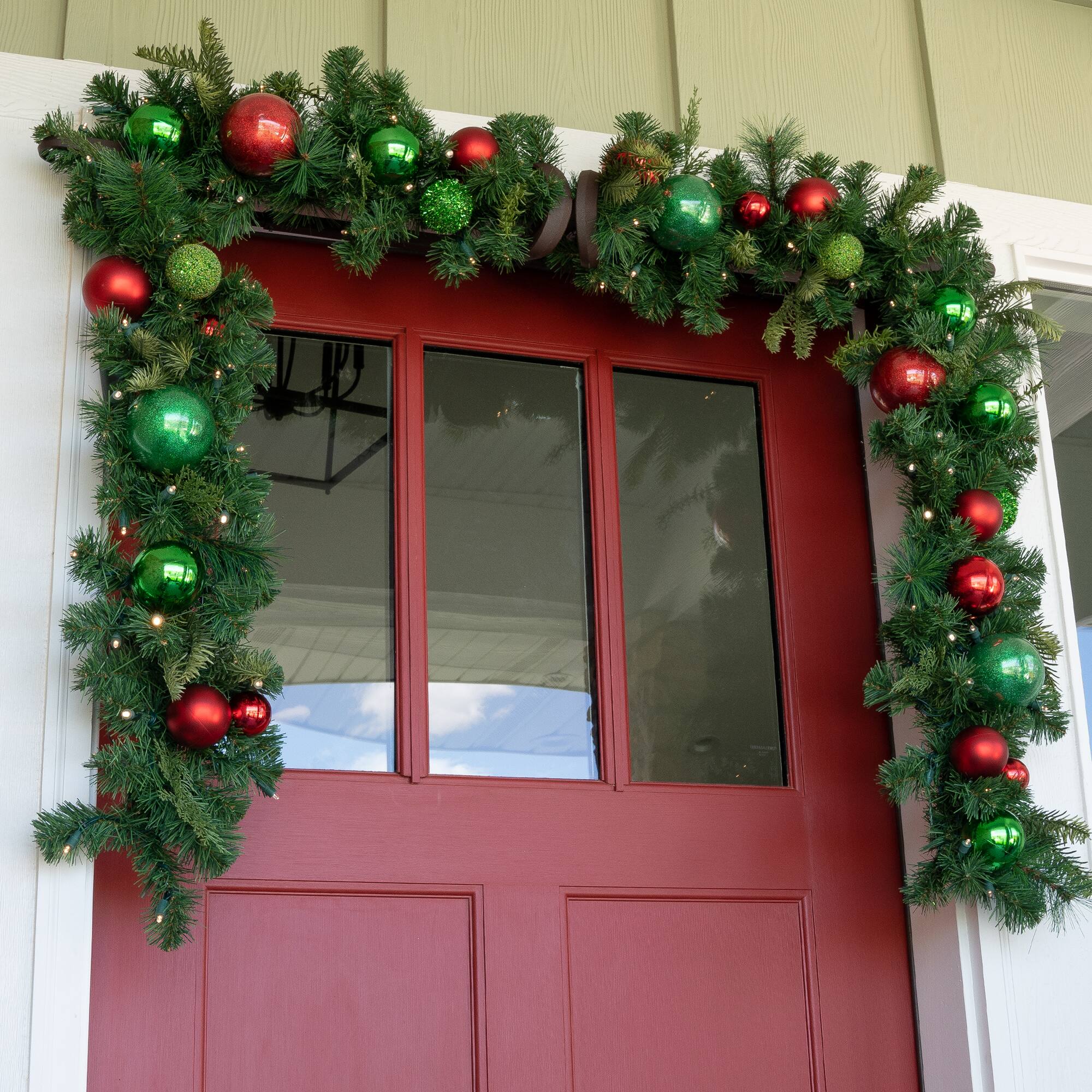 Village Lighting 9ft. Pre-Lit LED Christmas Cheer Garland